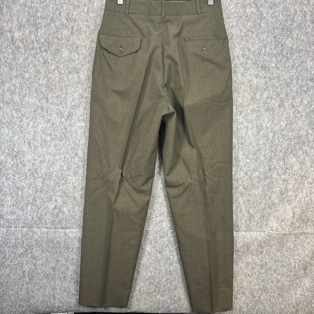 Vintage Army Trousers Wool Tropical Green Men's‎ 28X29 Poly Wool Vietnam Era USA - Picture 9 of 14